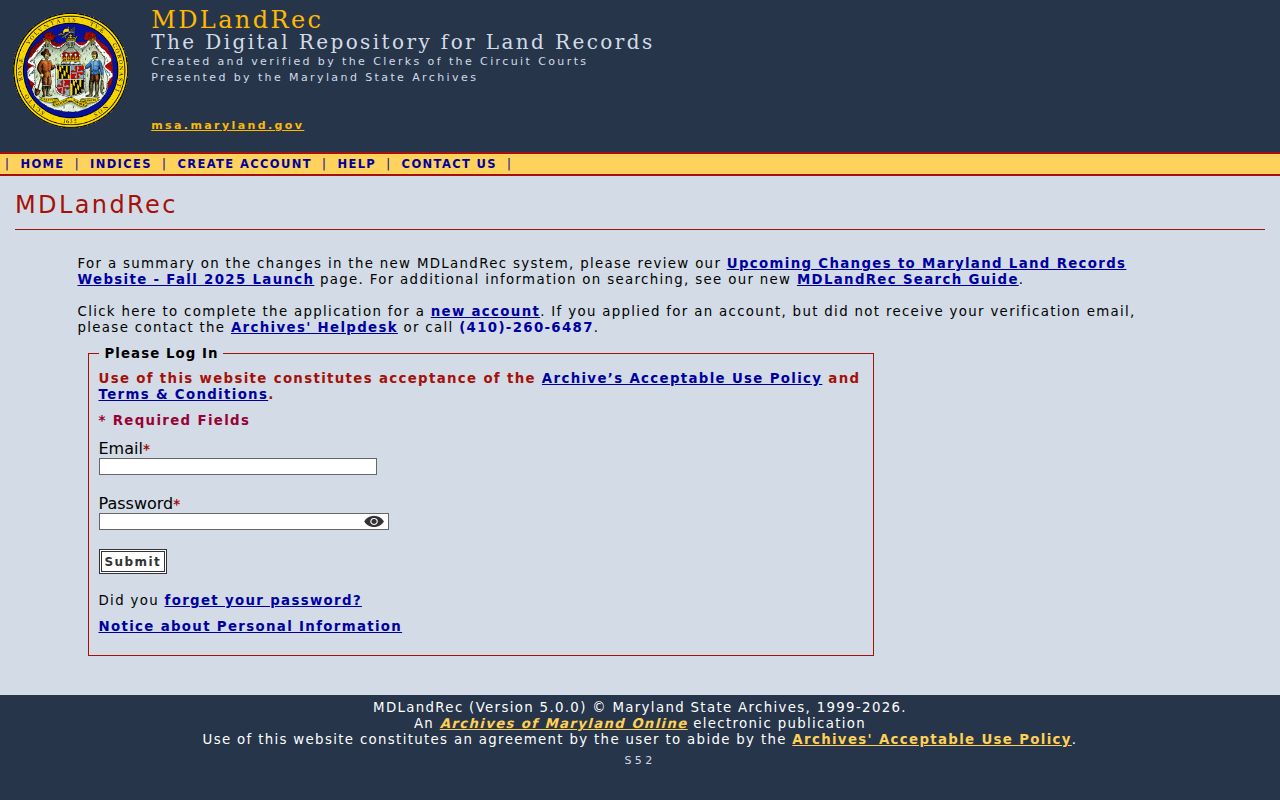 Camp Springs people search through the MDLandRec deed gateway